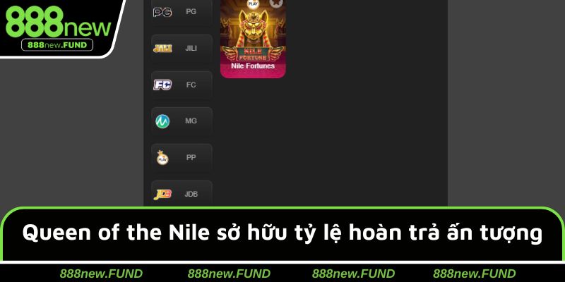 Queen of the Nile sở hữu tỷ lệ hoàn trả ấn tượng